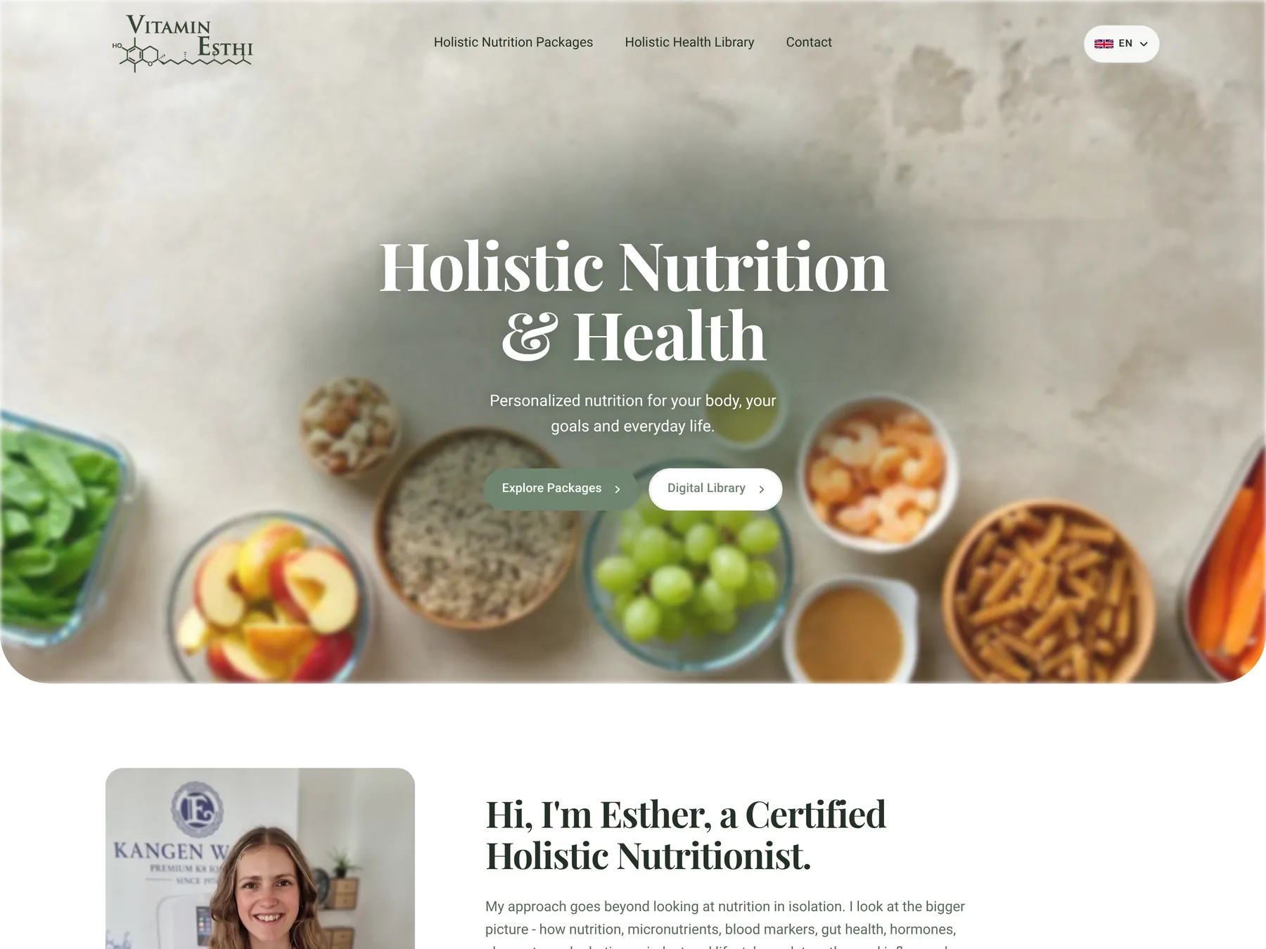 Website van VitaminEsthi